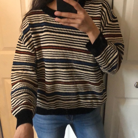 Rachel Comey Sweaters - Rachel Comey Large Striped Slanted Sweater